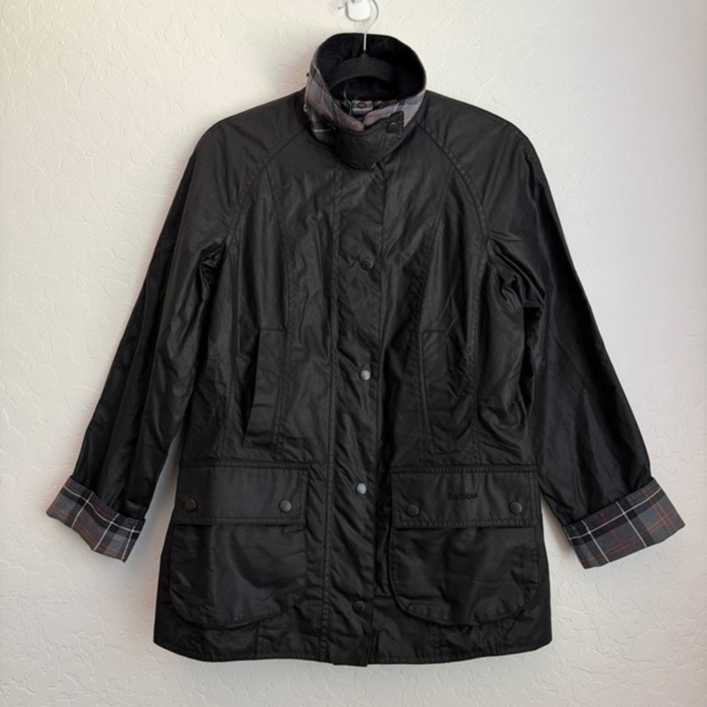 Barbour Women's Beadnell Waxed Cotton Jacket Black US 4